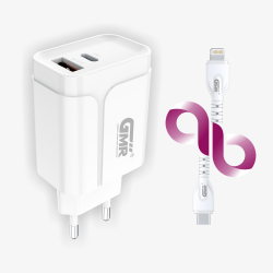 Cargador GMR CH-2201 Lightning 20W | Carga Rápida y Segura para iPhone, iPad y Dispositivos Apple