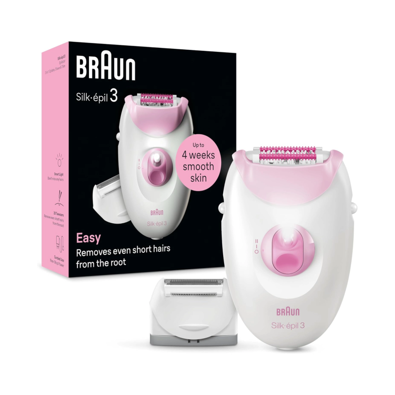 Braun Silk-épil Serie 3 SE3-031 | Depiladora Eléctrica, Suave y Eficaz para Pieles Sensibles