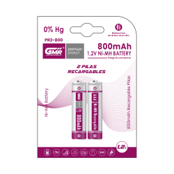 Pilas Recargables GMR AAA 1,2V 800mAh | Más de 1000 Ciclos, Potencia Duradera para Dispositivos Electrónicos