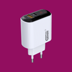 Cargador GMR CH-2604 Dual 18W | Carga Rápida USB-C sin Cable para iPhone, Samsung y Dispositivos Android