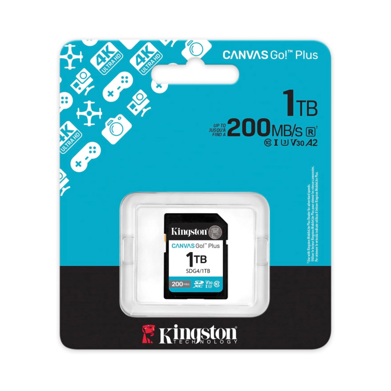 Kingston Canvas Go! Plus SDXC 1TB | Tarjeta de Memoria UHS-I V30 A2 para 4K UHD y Alta Velocidad