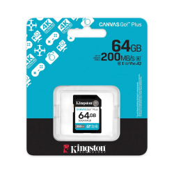 Kingston Canvas Go! Plus SDXC 64GB | Tarjeta de Memoria UHS-I V30 A2 para Video 4K y Alta Velocidad