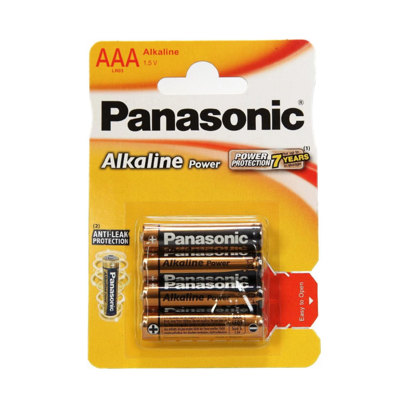 Pilas Panasonic Power LR03 AAA | Energía Confiable y Duradera para Dispositivos Cotidianos