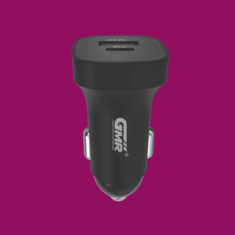 Cargador de Coche GMR CH-2304 Dual 30W | Carga Rápida sin Cable para Dos Dispositivos